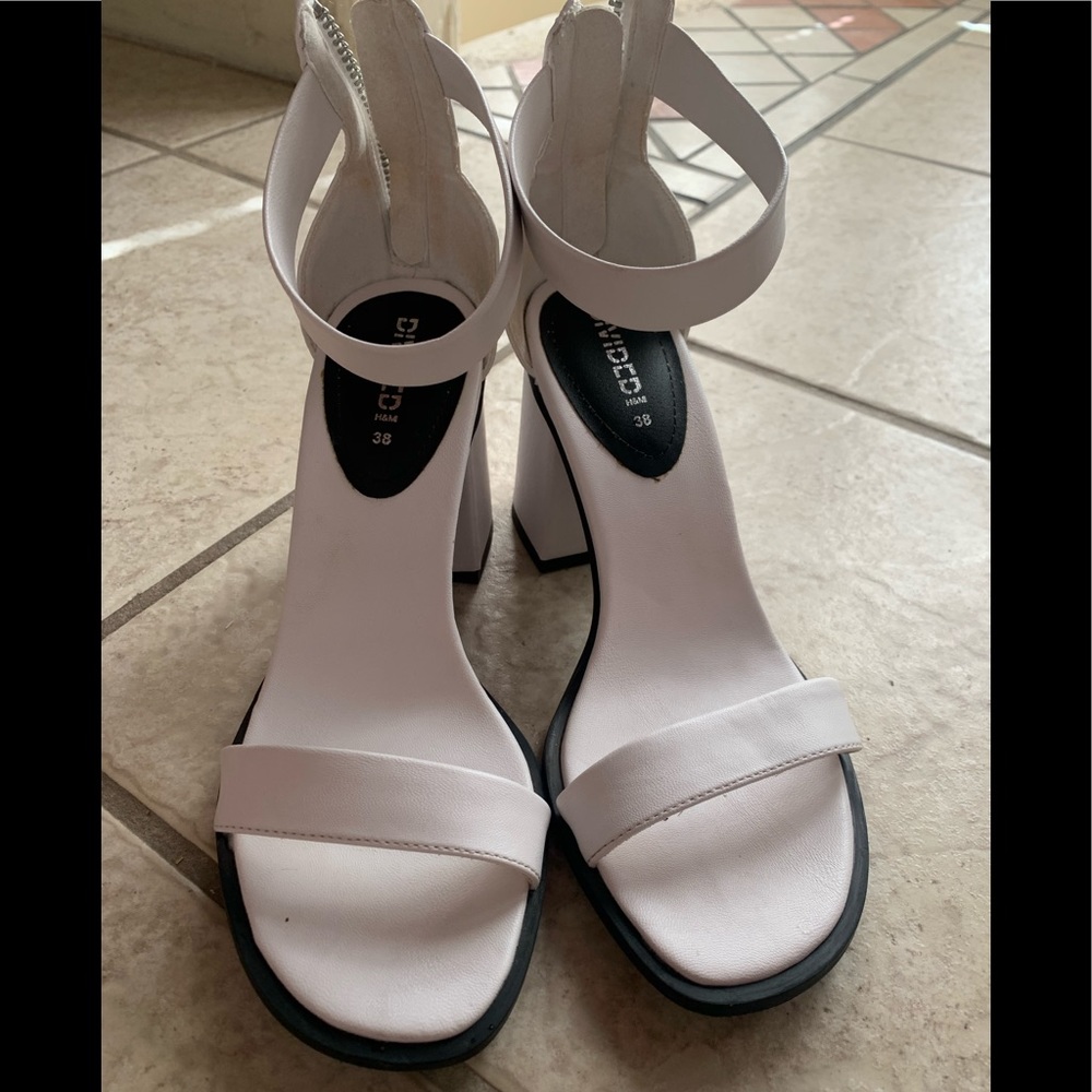 White block heels
